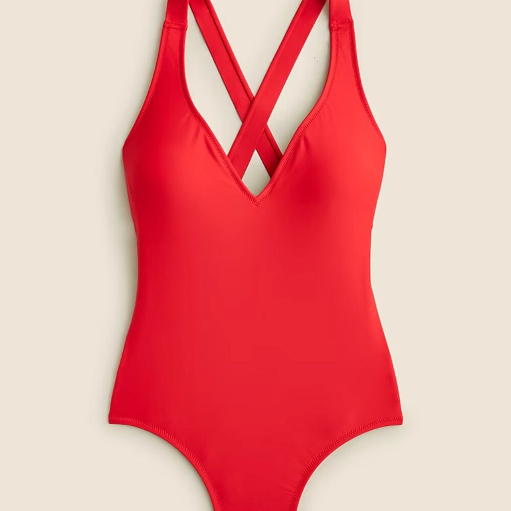 DD plunge one-piece swimsuit sz 22 DD in Venetian Red